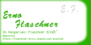 erno flaschner business card